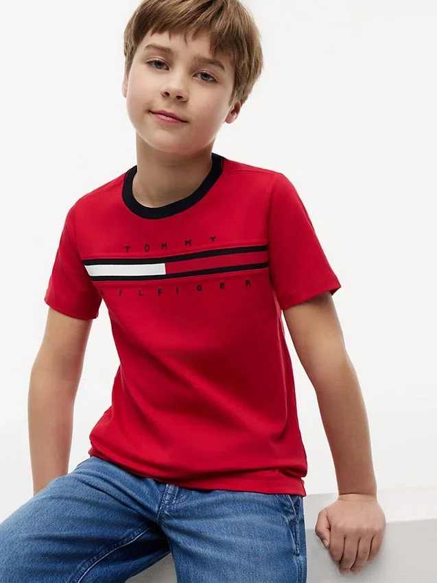Kids’ Flag Stripe Logo T-Shirt Kids’ Flag Stripe Logo T-Shirt