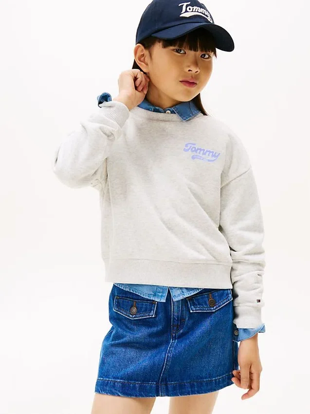 Kids’ Flocked Logo Sweatshirt Kids’ Flocked Logo Sweatshirt