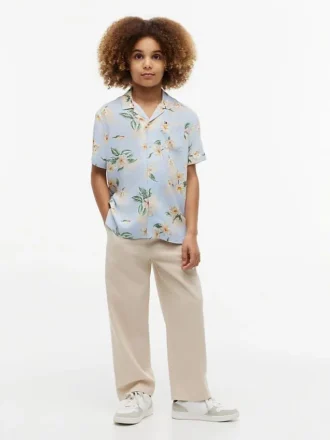 Kids’ Floral Print Camp Shirt