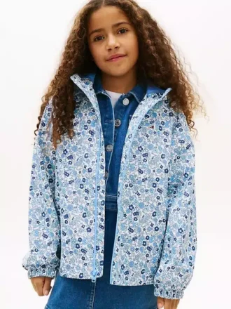 Kids’ Floral Print Hooded Rain Jacket Kids’ Floral Print Hooded Rain Jacket