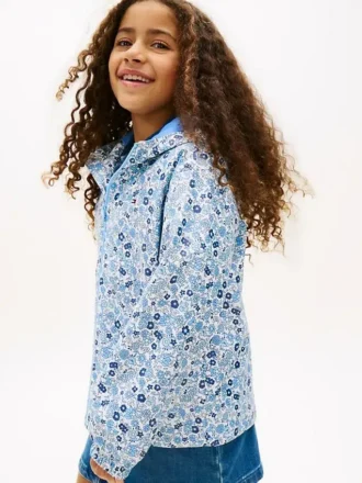 Kids’ Floral Print Hooded Rain Jacket Kids’ Floral Print Hooded Rain Jacket