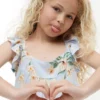 Kids’ Floral Print Ruffle Dress