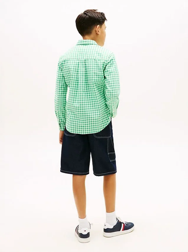 Kids’ Gingham Stretch Oxford Shirt Kids’ Gingham Stretch Oxford Shirt