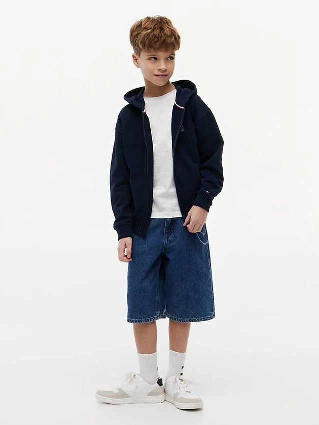 Kids’ Graffiti Print Baggy Denim Short Kids’ Graffiti Print Baggy Denim Short