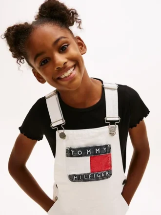 Kids’ Hilfiger Badge Denim Overall Dress