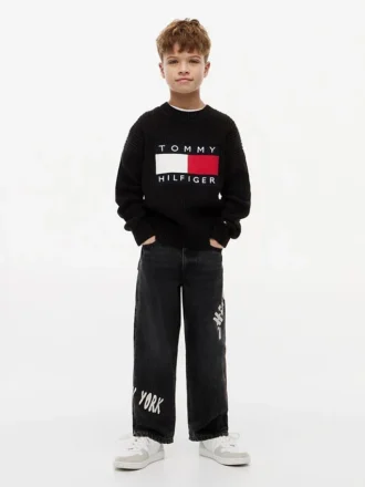 Kids’ Hilfiger Graffiti Print Baggy Jean