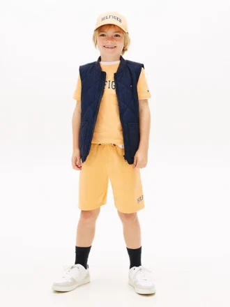 Kids’ Hilfiger Logo Wide Leg Sweatshort