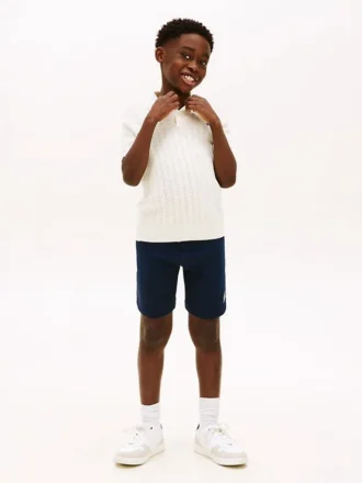 Kids’ Hilfiger Logo Wide Leg Sweatshort