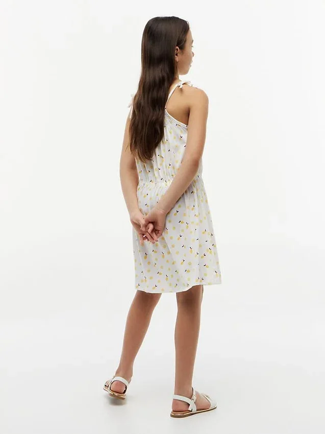 Kids’ Lemon Print Smocked Sundress Kids’ Lemon Print Smocked Sundress