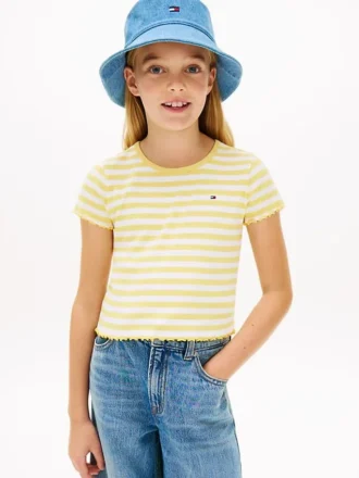 Kids’ Lettuce-Trim Ribbed Top