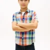 Kids’ Linen-Cotton Blend Madras Shirt