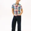 Kids’ Linen-Cotton Blend Madras Shirt