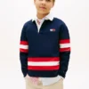 Kids’ Logo Graphic Stripe Rugby Polo