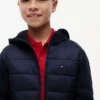 Kids’ Mixed Media Hooded Quilted Jacket