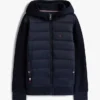 Kids’ Mixed Media Hooded Quilted Jacket
