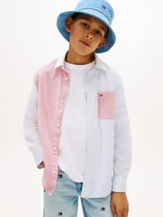Kids’ Mixed Stripe Stretch Oxford Shirt