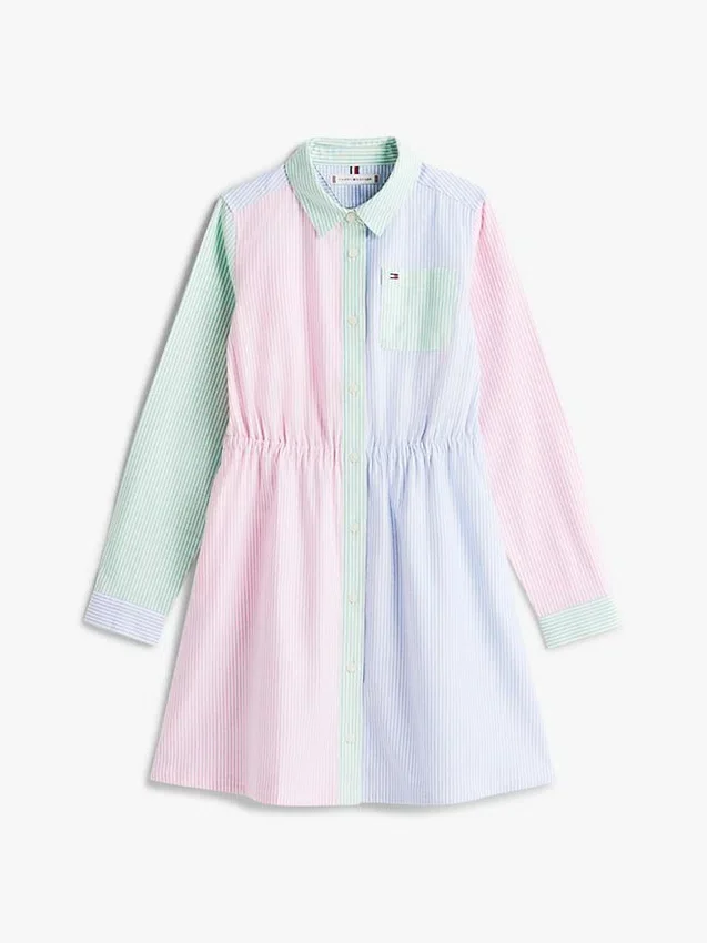 Kids’ Mixed Stripe Stretch Shirtdress Kids’ Mixed Stripe Stretch Shirtdress