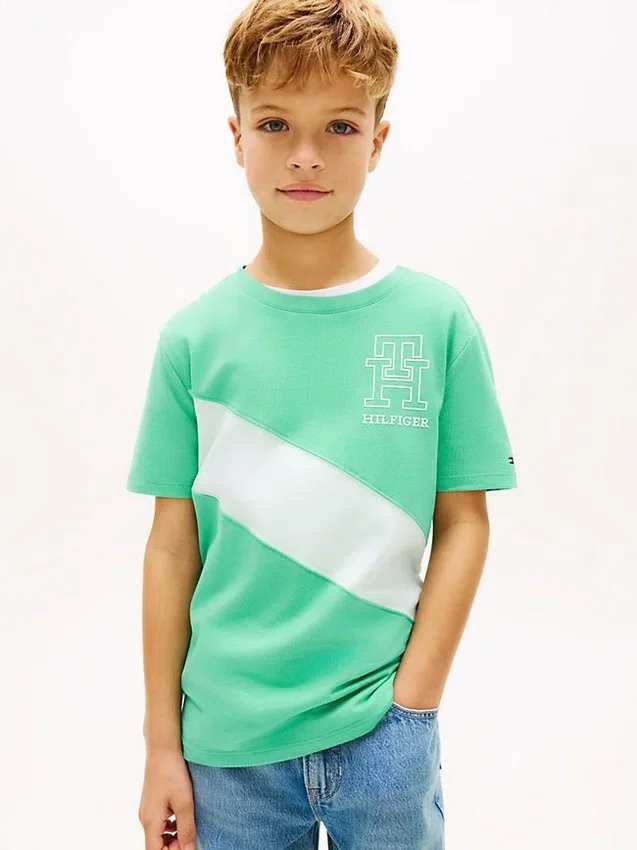 Kids’ Monogram Banner Stripe T-Shirt Kids’ Monogram Banner Stripe T-Shirt