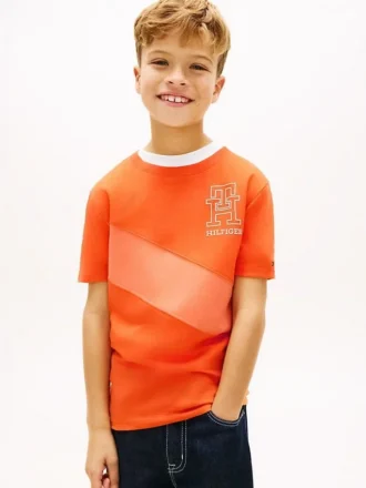 Kids’ Monogram Banner Stripe T-Shirt