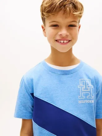 Kids’ Monogram Banner Stripe T-Shirt