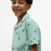 Kids’ Monogram Logo Striped Camp Shirt