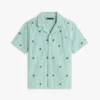Kids’ Monogram Logo Striped Camp Shirt