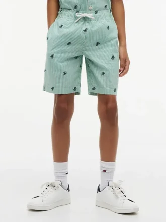 Kids’ Monogram Logo Striped Short