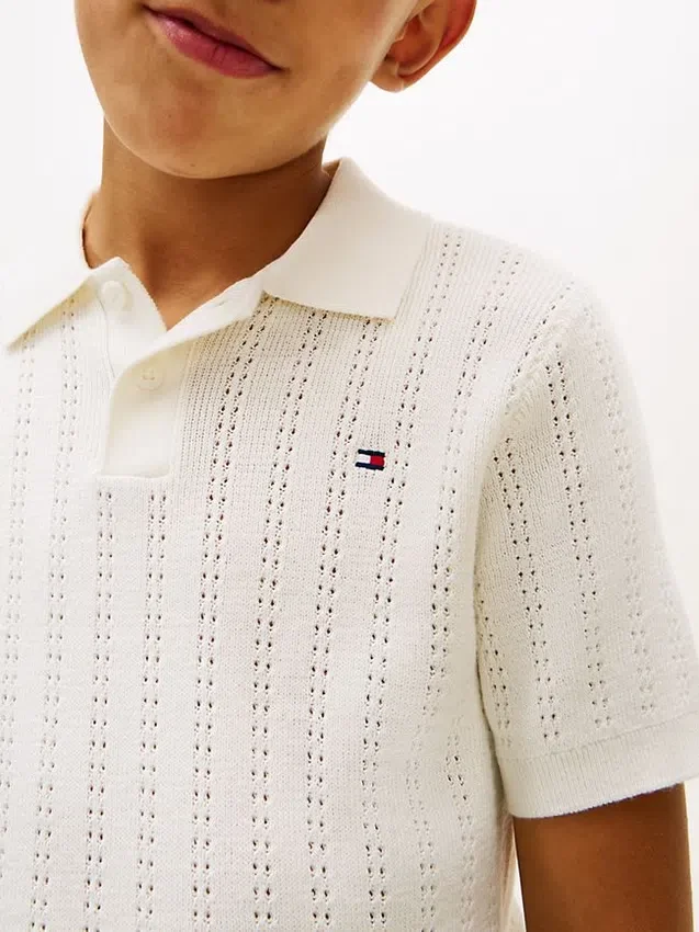Kids’ Open Knit Sweater Polo Kids’ Open Knit Sweater Polo