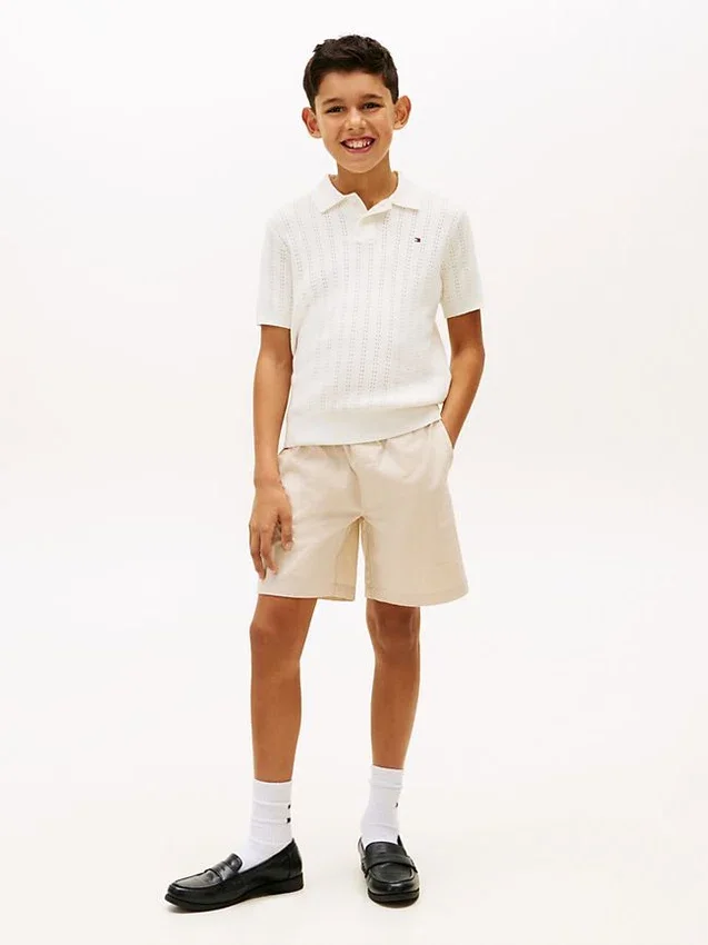 Kids’ Open Knit Sweater Polo Kids’ Open Knit Sweater Polo