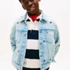 Kids’ Oversize Wavy Flag Denim Jacket