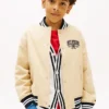 Kids’ Peached Twill Varsity Bomber