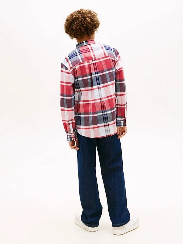 Kids’ Plaid Stretch Oxford Shirt Kids’ Plaid Stretch Oxford Shirt