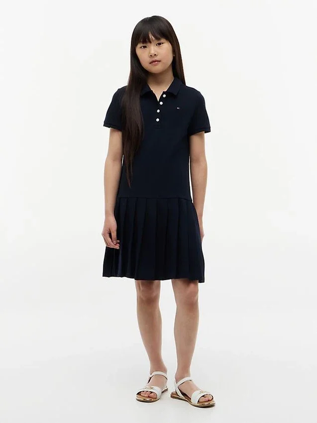 Kids’ Pleated Stretch Polo Dress Kids’ Pleated Stretch Polo Dress