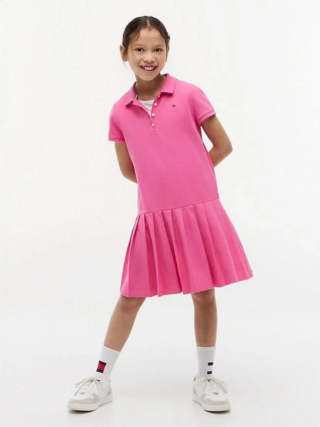 Kids’ Pleated Stretch Polo Dress Kids’ Pleated Stretch Polo Dress