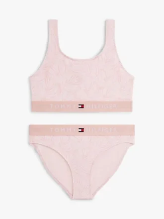 Kids’ Print Square-Neck 2-Piece Swimsuit