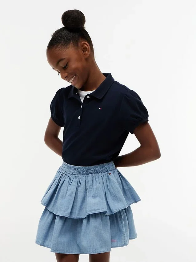 Kids’ Puff-Sleeve Stretch Polo Kids’ Puff-Sleeve Stretch Polo