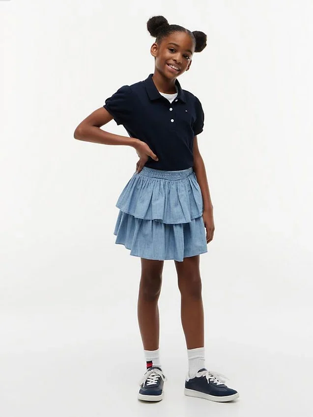 Kids’ Puff-Sleeve Stretch Polo Kids’ Puff-Sleeve Stretch Polo