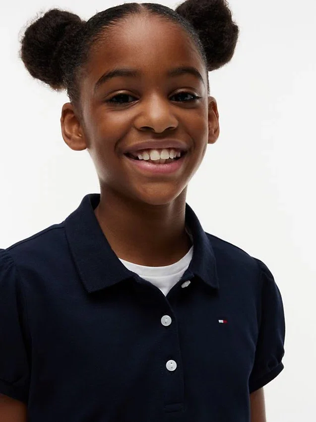 Kids’ Puff-Sleeve Stretch Polo Kids’ Puff-Sleeve Stretch Polo