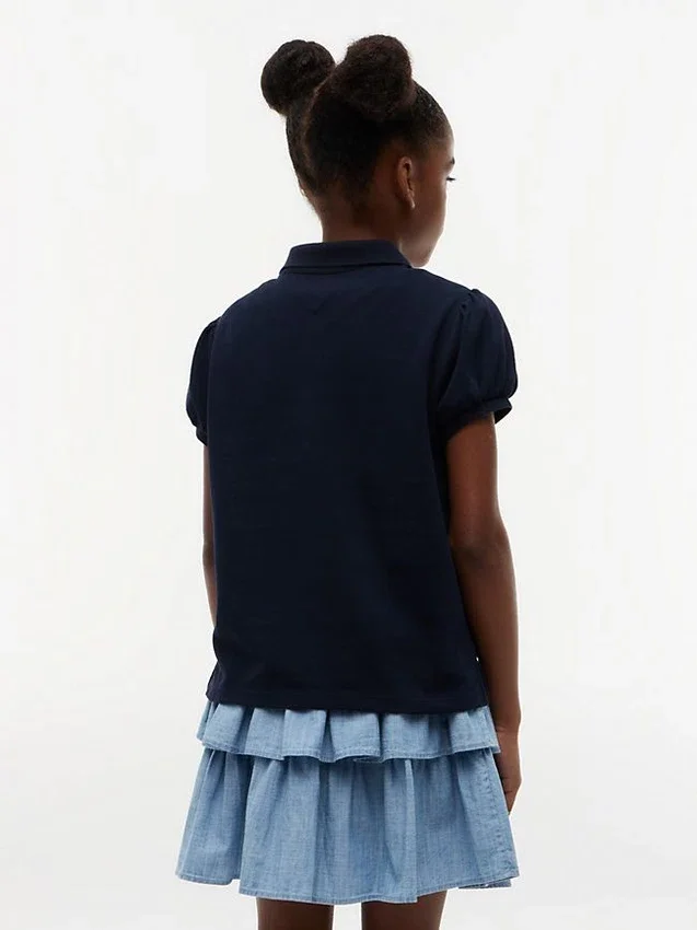 Kids’ Puff-Sleeve Stretch Polo Kids’ Puff-Sleeve Stretch Polo