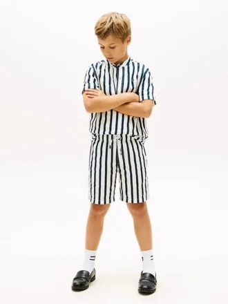 Kids’ Relaxed Striped Linen-Blend Short