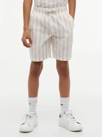 Kids’ Relaxed Striped Linen-Blend Short Kids’ Relaxed Striped Linen-Blend Short