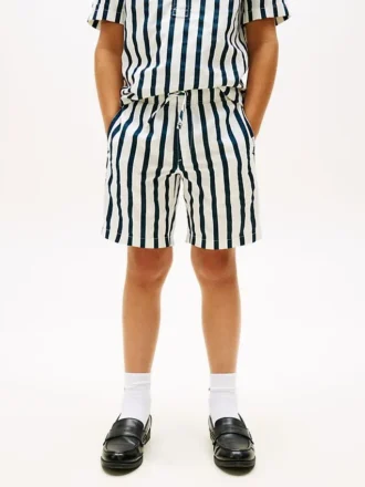 Kids’ Relaxed Striped Linen-Blend Short