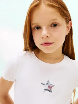 Kids’ Rhinestone Star Flag T-Shirt