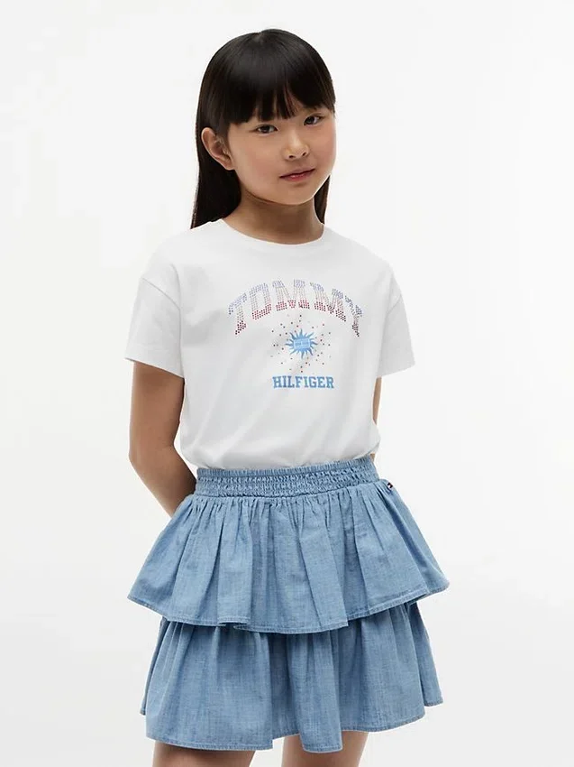 Kids’ Rhinestone Tommy Logo T-Shirt Kids’ Rhinestone Tommy Logo T-Shirt