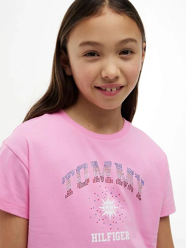 Kids’ Rhinestone Tommy Logo T-Shirt Kids’ Rhinestone Tommy Logo T-Shirt