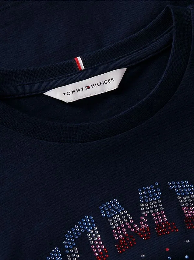 Kids’ Rhinestone Tommy Logo T-Shirt Kids’ Rhinestone Tommy Logo T-Shirt