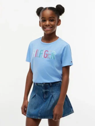 Kids’ Sequin Hilfiger Logo T-Shirt