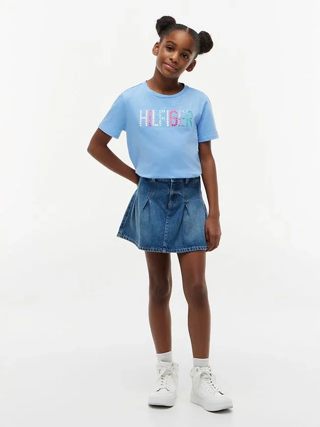 Kids’ Sequin Hilfiger Logo T-Shirt Kids’ Sequin Hilfiger Logo T-Shirt