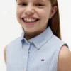 Kids’ Sleeveless Belted Shirtdress Kids’ Sleeveless Belted Shirtdress