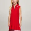 Kids’ Sleeveless Pleated Polo Dress